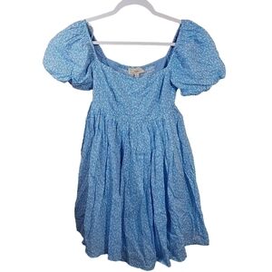 MABLE LADIES SHORT PUFF SLEEVE FLORAL DRESS- S